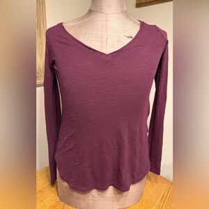 Banana Republic Women's Long Sleeve Top - Plum